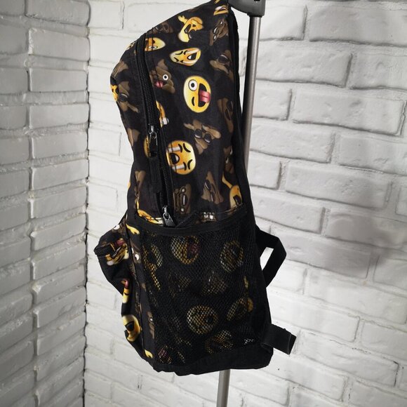 The Children's Place Youth's Unisex Black with Brown & Yellow Emoji's Backpack - Picture 3 of 10